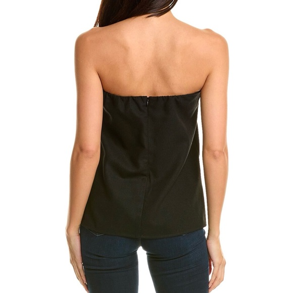 A-Line Wool-Blend Tube Top in black with elasticized back neckline - Picture 4 of 5